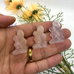 Wholesale natural crystal Hand-carved Flower Angel decoration Butterfly Fairy carvings