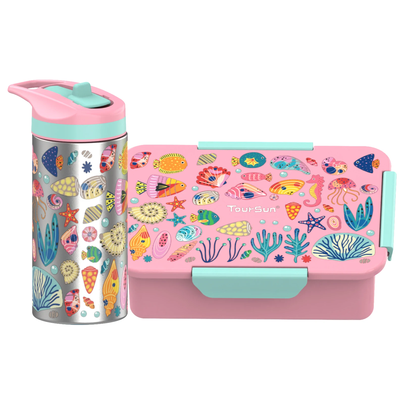 Hot Sale School Cute Kids Bento Lunch Box Stainless Steel Water Bottle