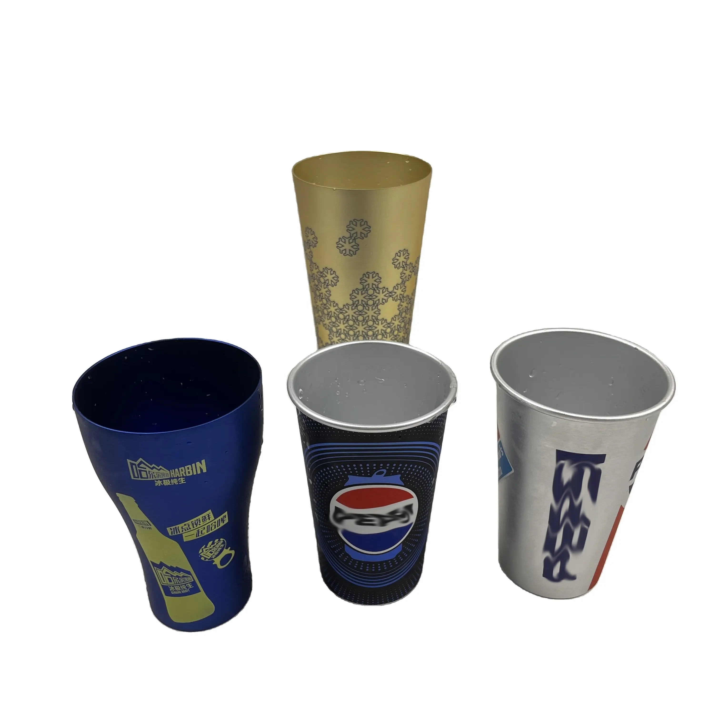 High Quality Bright Anodized Retro 400ml aluminium color changing cup color changing cup