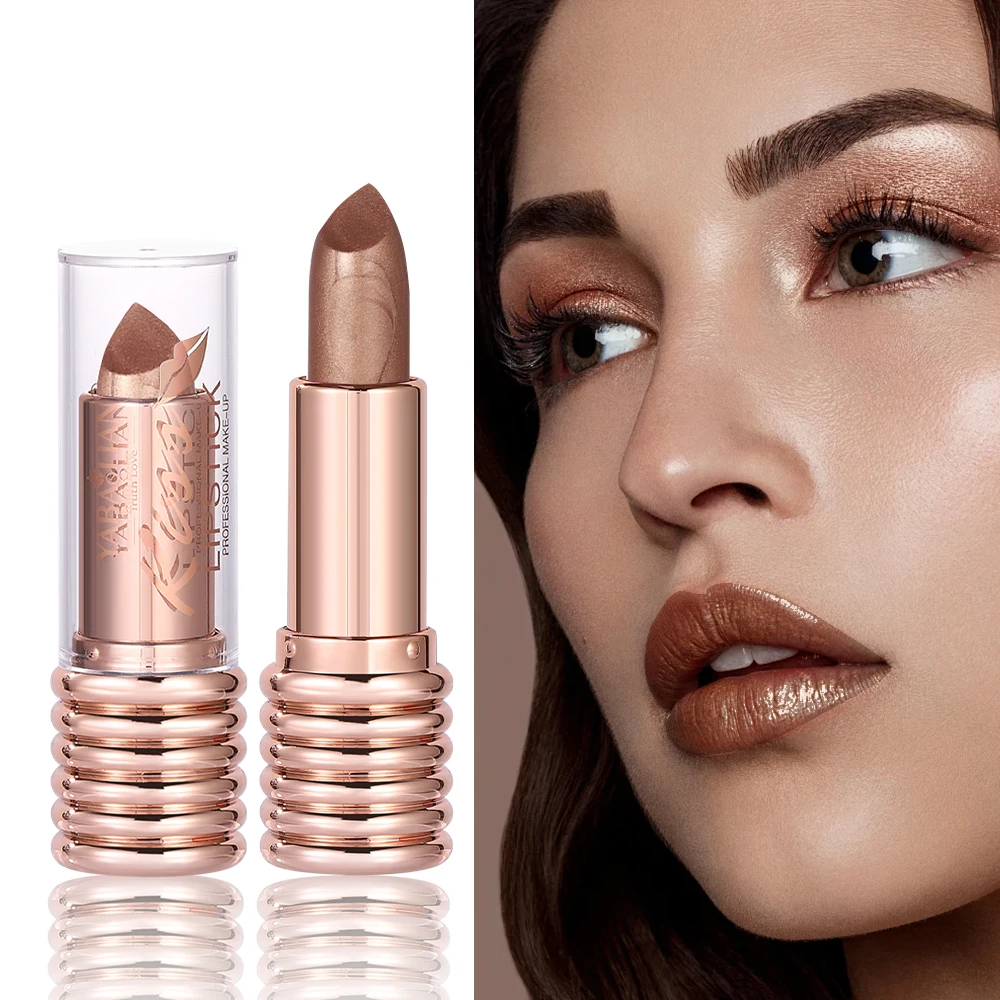Metallic Liquid Lipstick Non Stick Cup Lip GlossHigh Impact Lip Color Long Lasting Waterproof Lipstick Makeup for Women