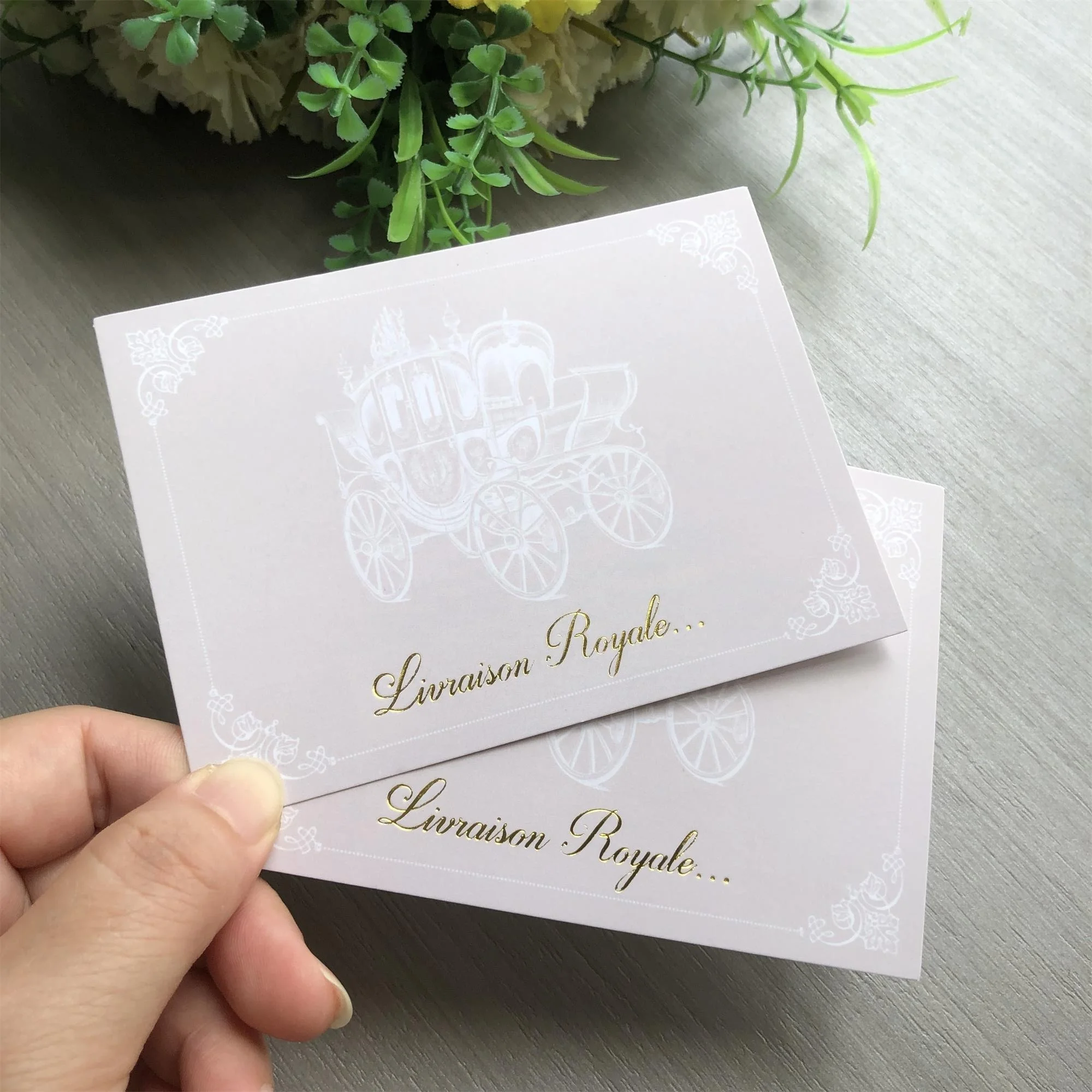 Custom printing postcard gold foil google play paypal gift card code