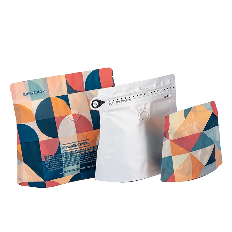 Custom LOGO Coffee Beans Packaging Bag Resealable  Plastic Pouch Coffee Sachet Bag