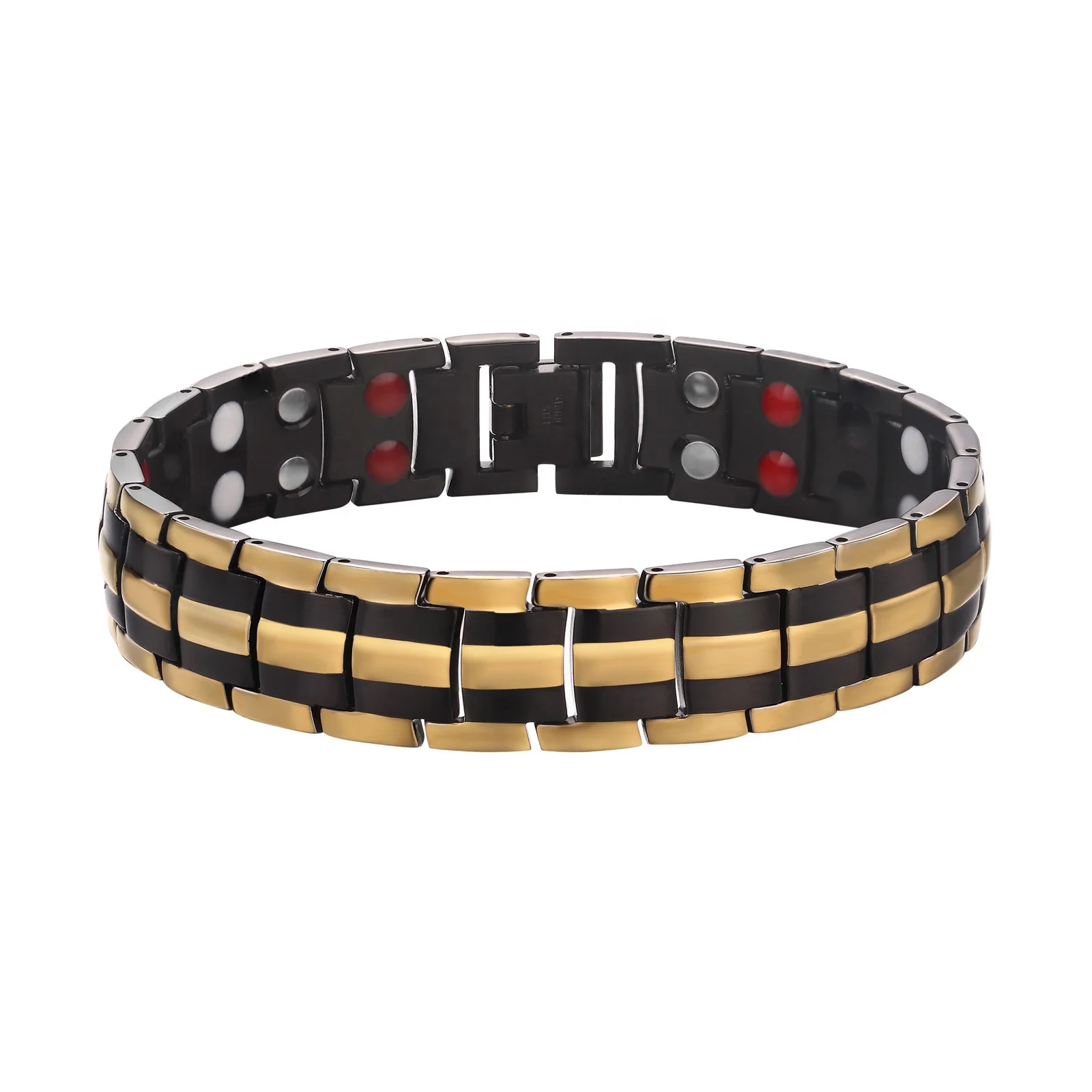 
Men Women Black gold Titanium Steel Bangles Magnetic Bracelet Charm Health Energy Bracelets 