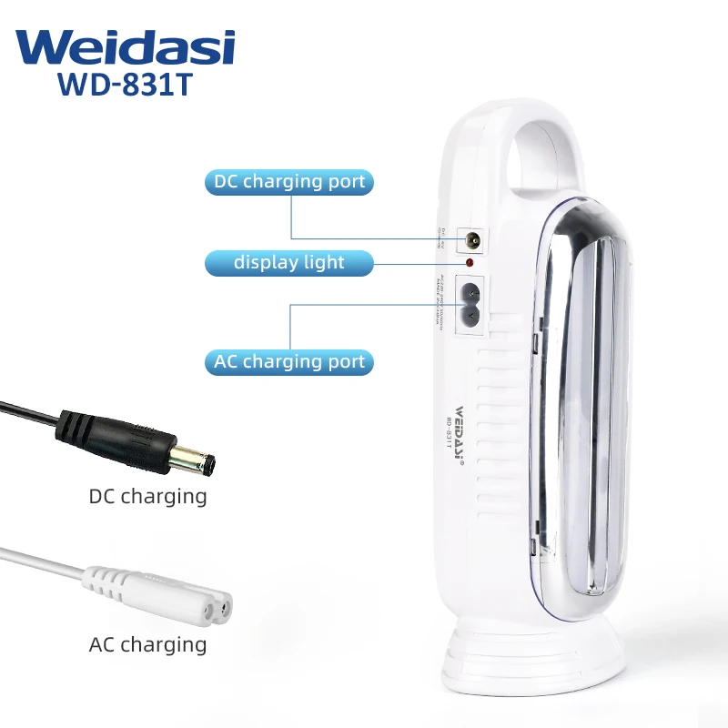 WEIDASI Hot sale powerful portable emergency light led rechargeable lamps for outdoor camping lamp