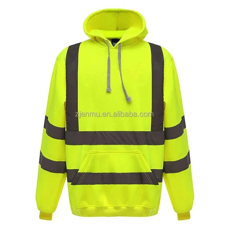 Пуловер с капюшоном Hi-Vis, толстовка, защитная толстовка, светоотражающие куртки, куртка-бомбер