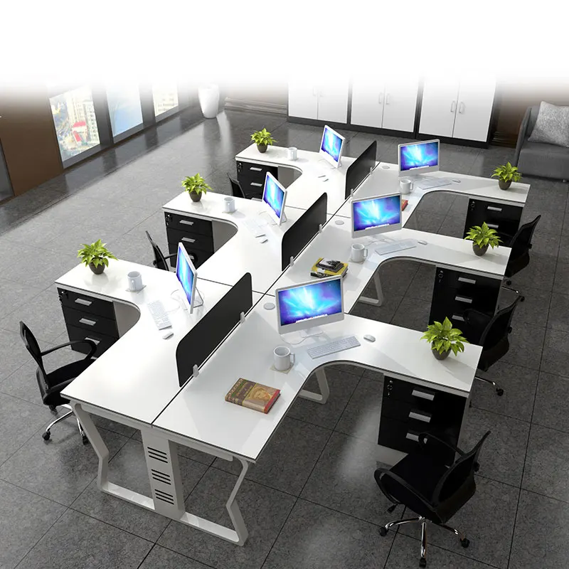 L -Shaped Office Desk Office Desk with Customized Size Furniture Office Desk Computer Table Modern