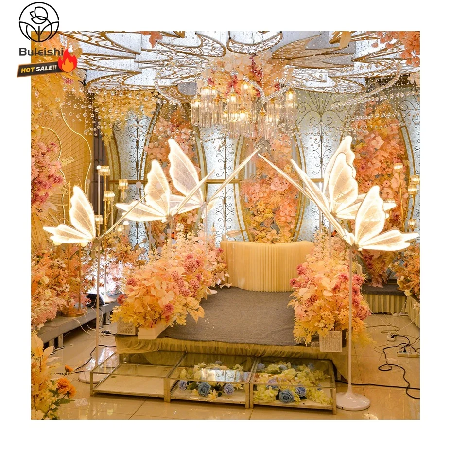 Led Butterfly Backdrop Stand Party Decoration Large Butterfly Birthday Decoration Butterfly for Wedding Events Baby shower Decor