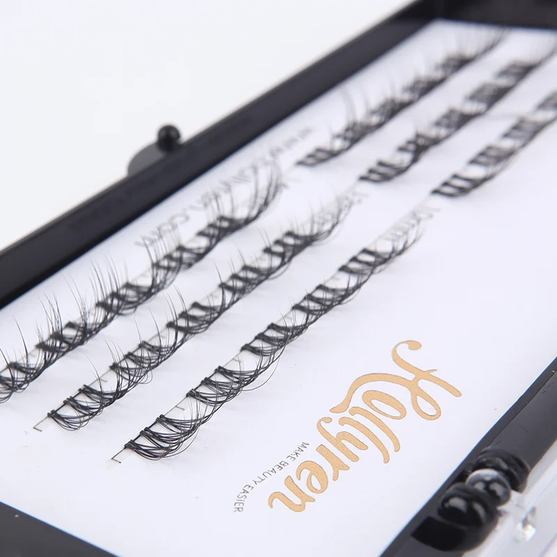 Hollyren Pre Cut Lashes Easy Wear Diy Eyelash Extensions Bond and Seal Wholesale Individual Mink Eyelash Extensions