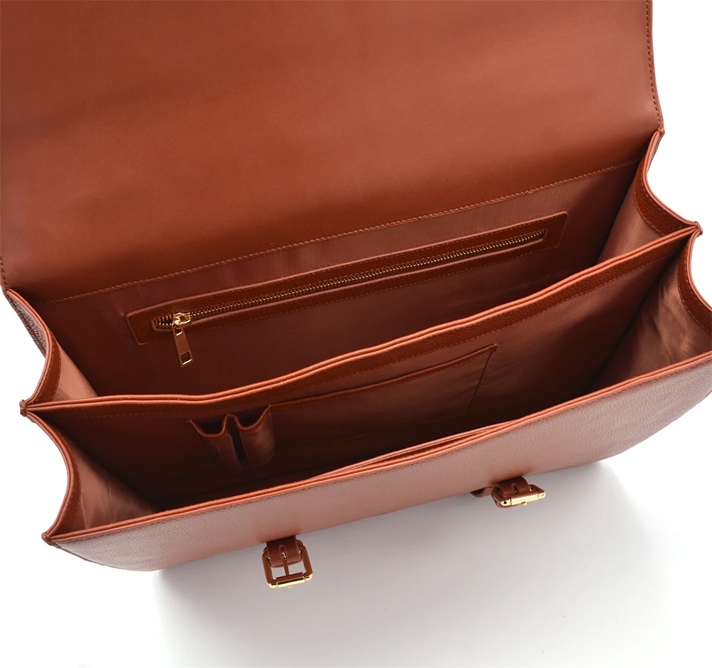 17 дюймов роскошный мужской кожаный портфель из натуральной кожи, деловой портфель