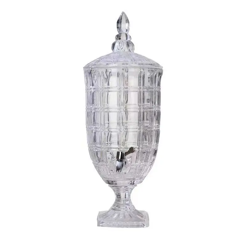 Оптовая продажа с завода, стекло для напитков, сок с крышкой и кран для воды, диспенсер для бара, отеля