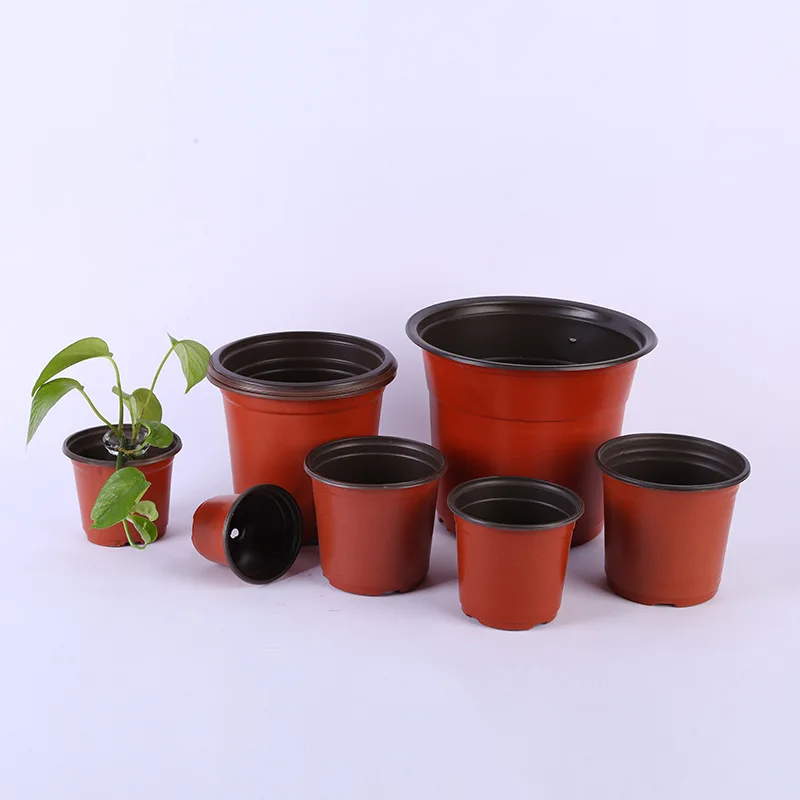 15 cm 6 inch hot thermoforming red pots for plants plastic pot