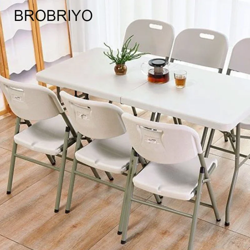 Outdoor Furniture 5ft White Rectangular Folding Luxury Dining Portable Table Folding Event Table