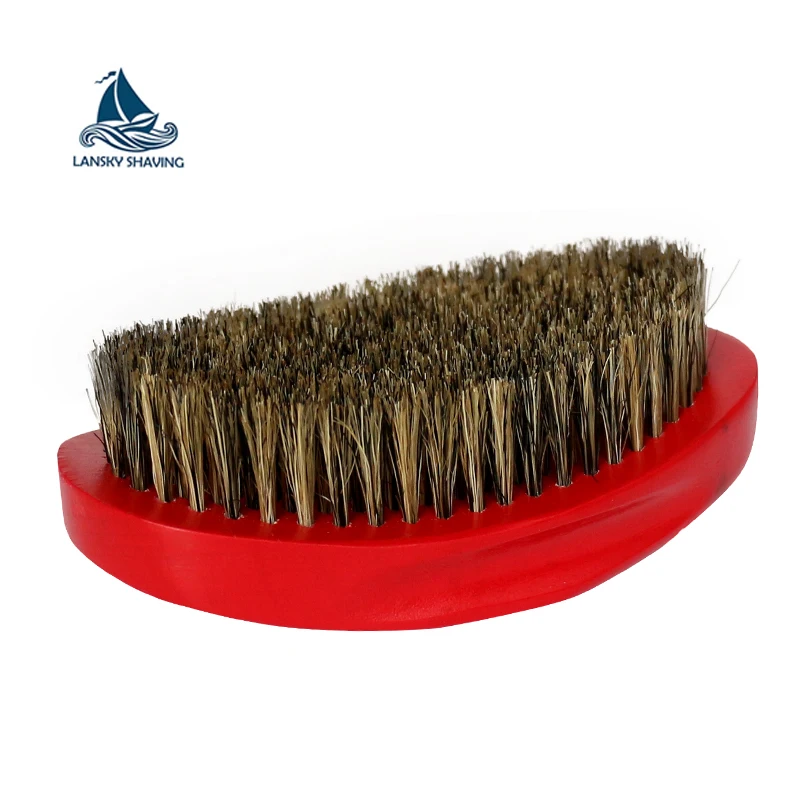 Engrave Logo Customized Package Wave 360 Medium Hard Or Soft Hair Boar Bristle Beard Brushes