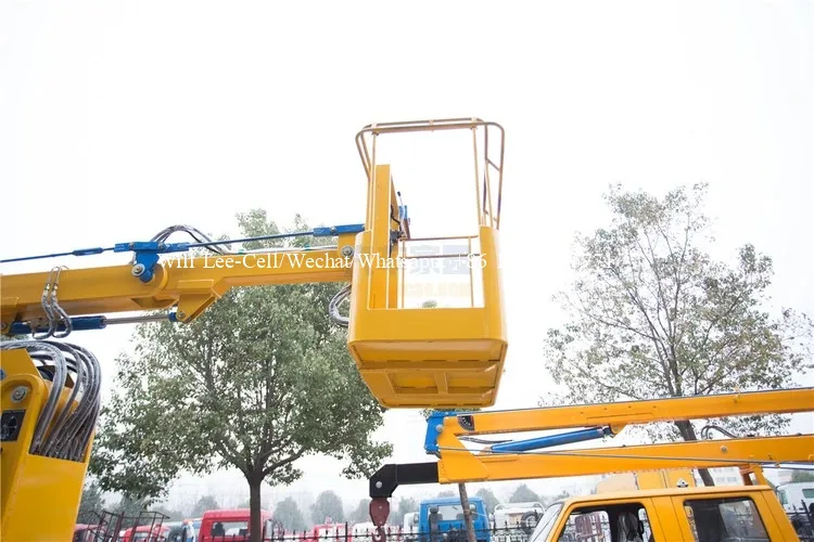600P 14M воздушная Рабочая платформа Manlift транспортного средства в комплекте со складывающейся рукояткой ведро грузовик с ISUZU