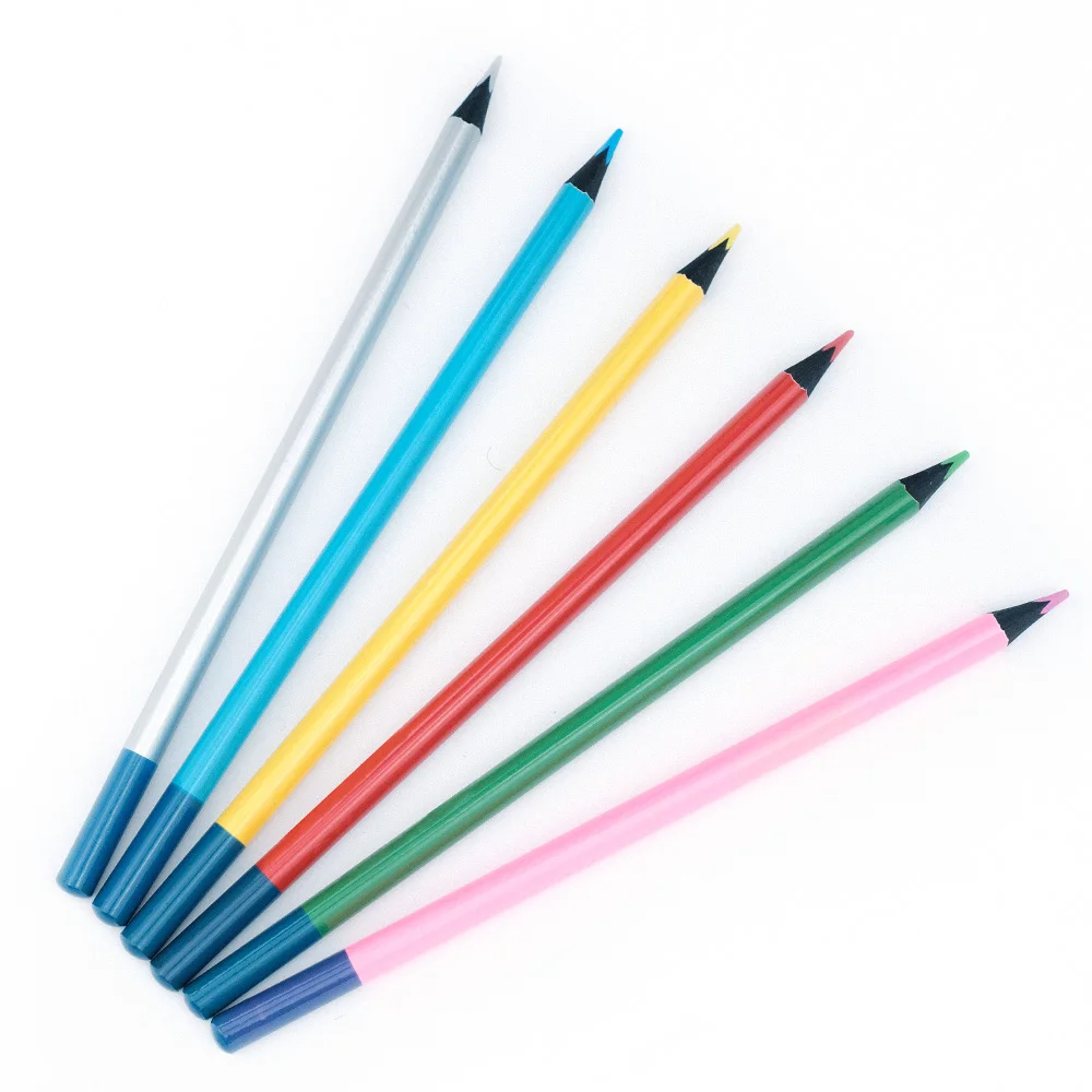 Cheap Eco-friendly Bulk Color Pencil Natural Wood Colored Pencil Set Customization