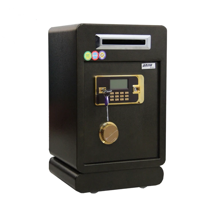 Fashion electronic digital iron cash safe drop box,safety boxes for money