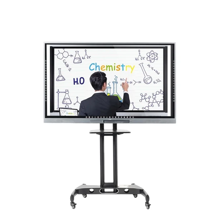 Хит продаж, Интерактивная доска с цифровым пером, 4K, двойная система, сенсорный палец