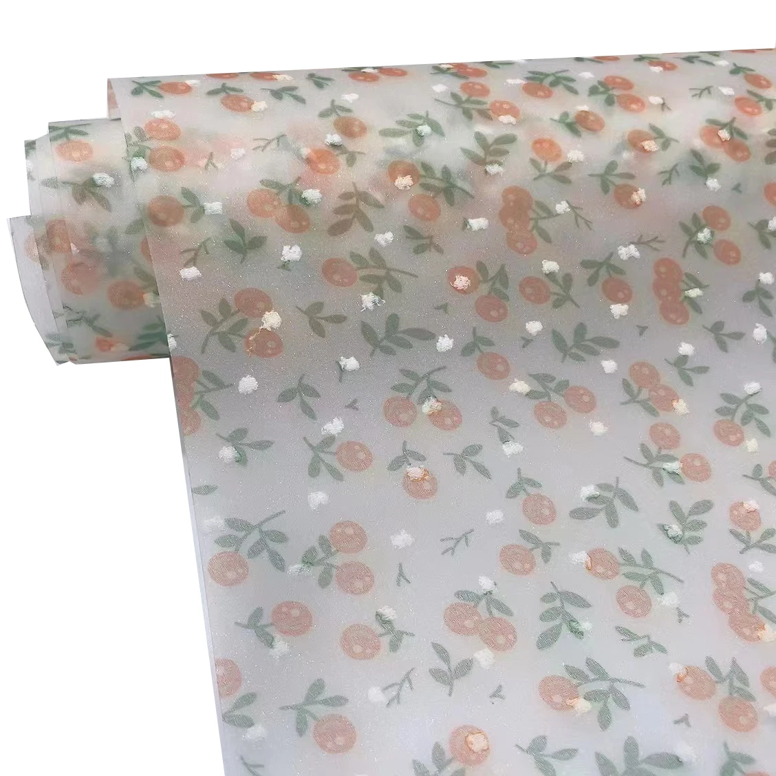 Frosted embroider EVA transparent plastic roll film for making handbag/shoe material/cosmetic bag