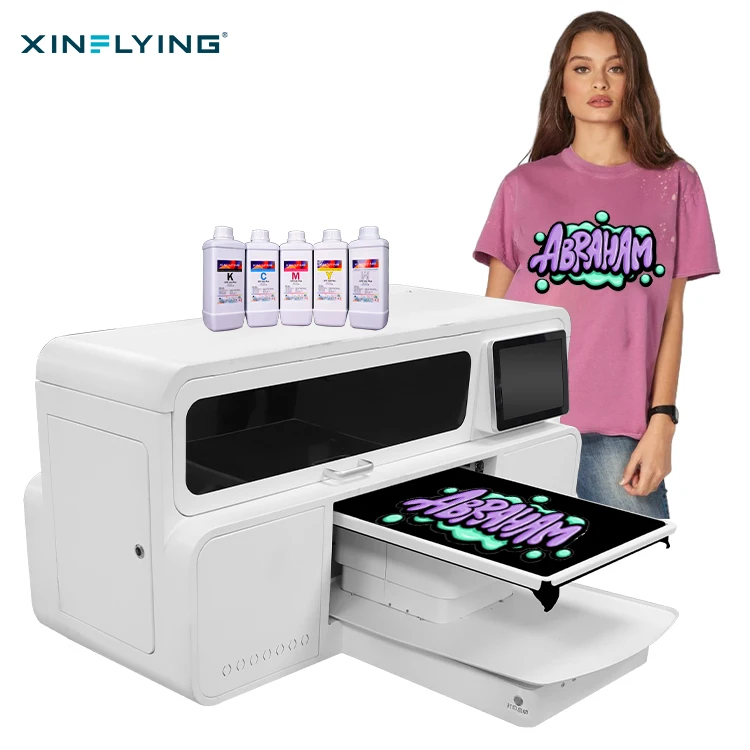 XinFlying hot selling dtg printer offset i3200 a3 dtf printers direct to garment print machine 48*47cm support 9-colors printing