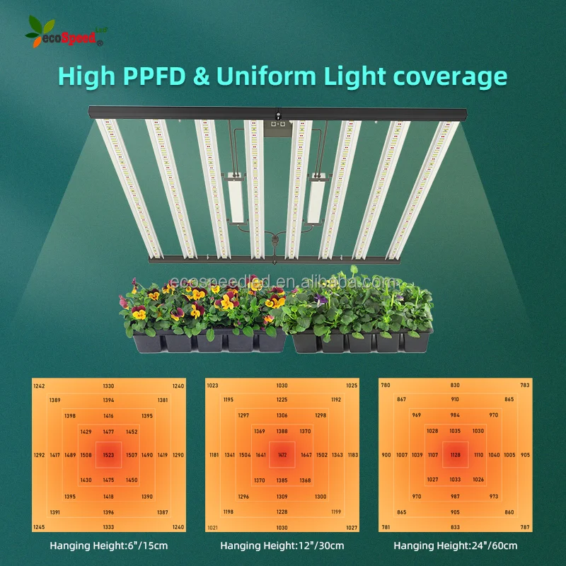Best sell stock USA EU full spectrum lm301b lm301h lm281b 2.8umol/J dimmable folding grow light 650w 800w 1000w
