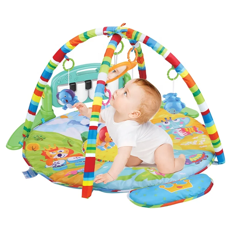 Baby Interactive Play Mat Cartoon Baby Play Mat Custom Print Baby Pedal Piano Fitness Frame Music