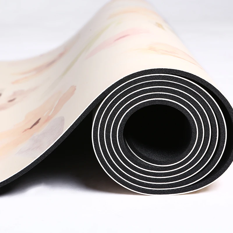 High Density Printed PU Rubber Yoga Mat Natural Cotton Customized Box Wrap Toxic Logo Time Packing Paper Color Printing Feature