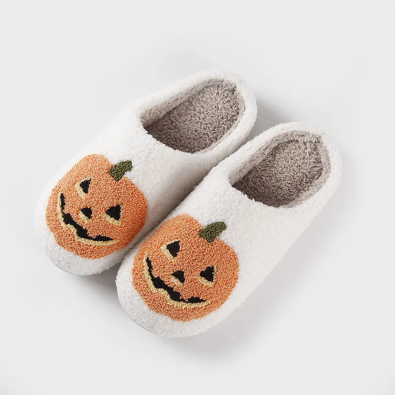 Top Sell fuzzy fluffy holiday gift halloween christmas slippers home bedroom customised womans men kids toddler plush slippers