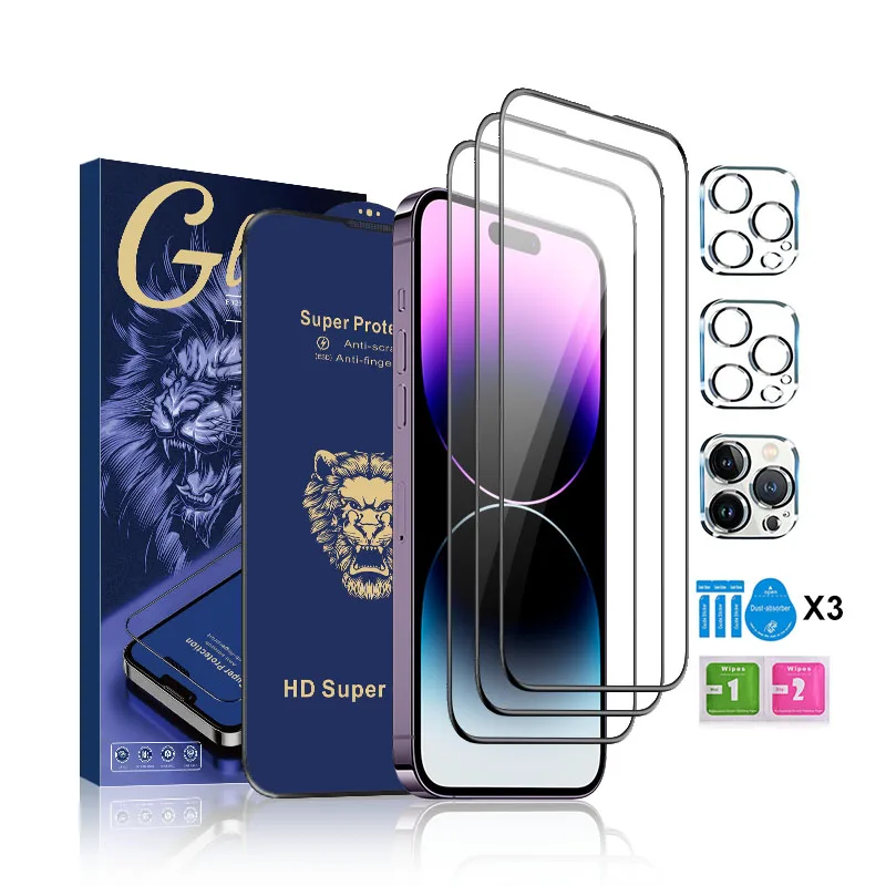 HD Clear For iphone 14 Tempered Glass 13 12 11 0.33mm 2.5D Full Coverage 9H Screen Protector For iphone 13