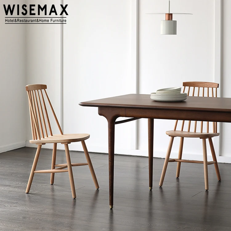 WISEMAX FURNITURE Wholesale wood chair furniture Modern solid wood designs cafe chairs for restaurant