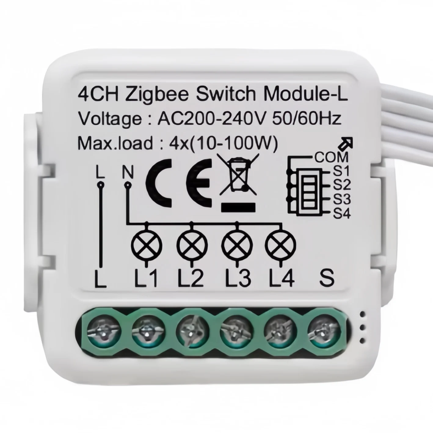 Tuya Smart Zigbee Smart Circuit Breaker Relay With Alexa Google - Single Live Wire Module, Supports 1/2/3/4 Gang Control