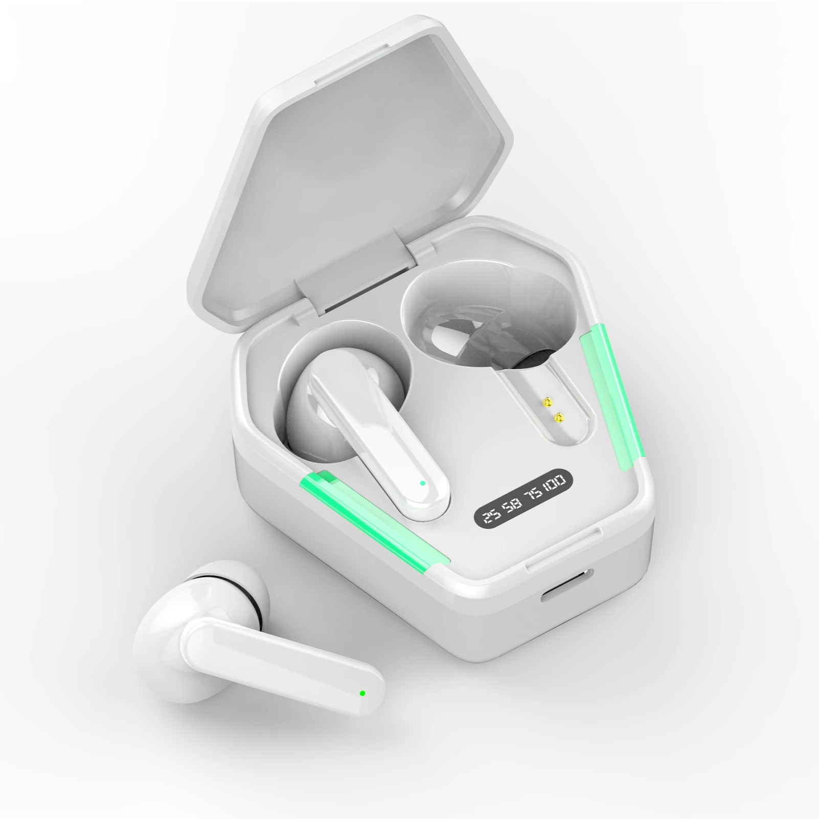 
Super low latency 40ms gaming tws earphone hall switch touch control headset tws ear phone wireless with mic 