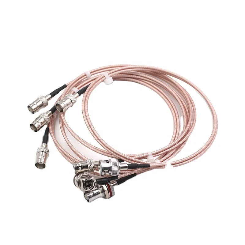 TJT Customizable RF coaxial BNC female to BNC right angle male Connector for RG316 cable extension cable Factory Price