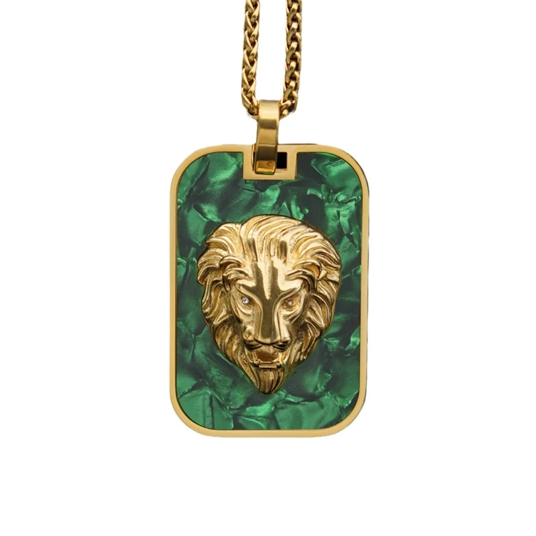 Luxury Fashion Stainless Steel Waterproof Non Tarnish Lion Pendant Fine Jewelry Necklaces for Women Men Valentines Gift