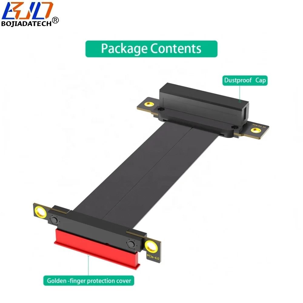 PCI-E 4.0 PCIe 4X to X4 Riser Card Extension Cable 90D90D 0.1M 0.15M 0.2M 0.3M 0.4M 0.5M 0.6M 0.7M 0.8M 0.9M 1M 1.1M 1.2M