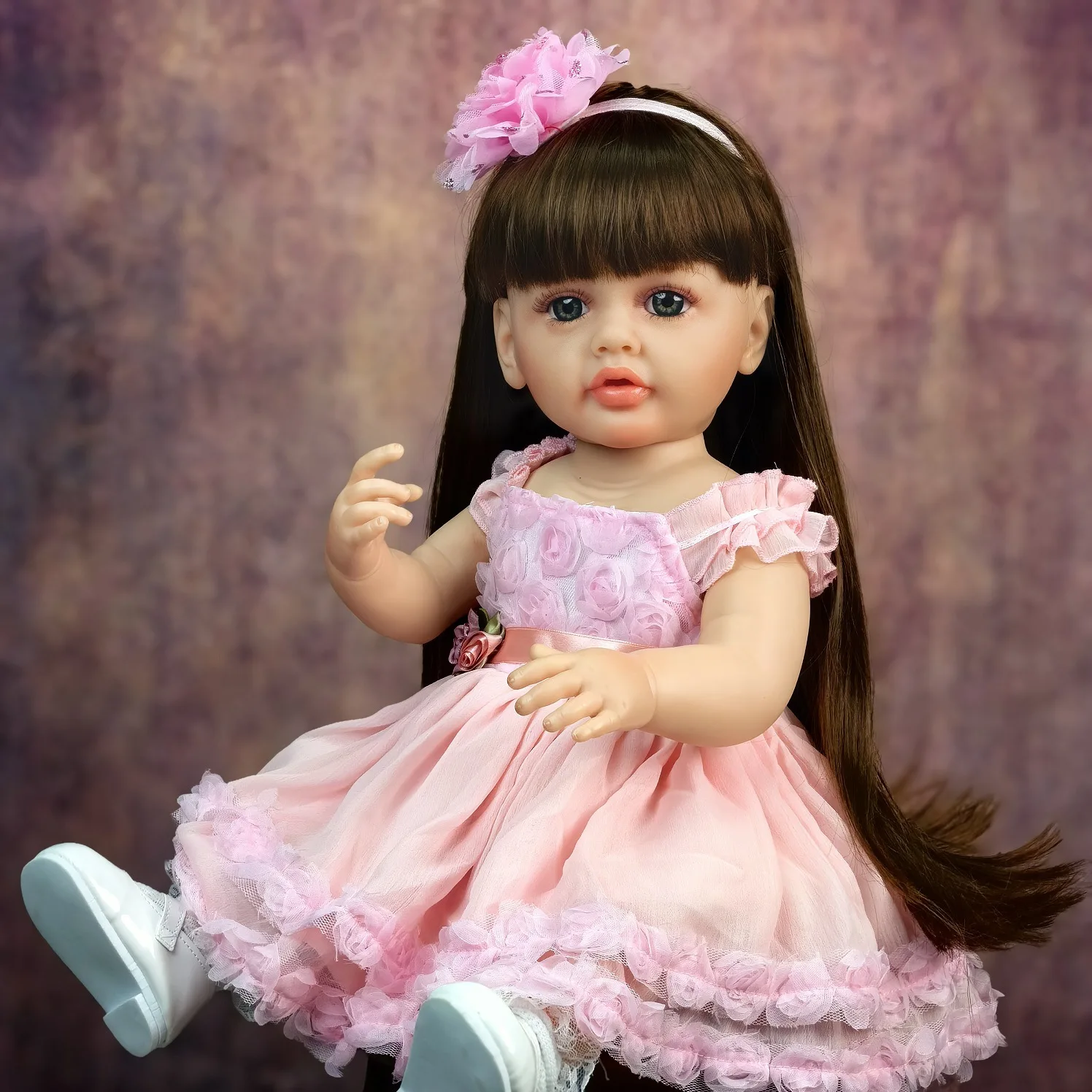 Realistic newborn babies dolls 55cm full silicone toddler reborn dolls for kids baby toys educational