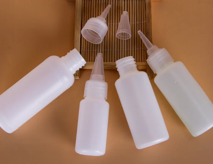 PE Glue Plastic Bottle With Yorker Dispensing Dropper Cap