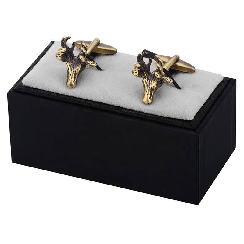 SAVOYSHI Vintage Bronze deer Cufflinks for Mens High quality Metal Shirt Cuff links Brand Jewelry Support customization