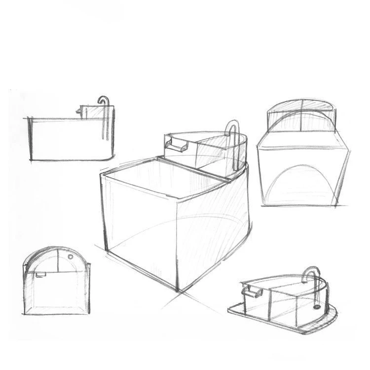 2023 Eco-friendly Home Office Garden Decoration Small Acrylic Marine Aquarium Transparent Acrylic Fish Tank with Cabinet