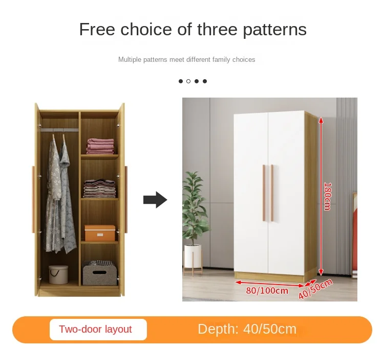 Nordic minimalist solid wood wardrobe North American black walnut cherry Japanese-style cloud wardrobe floor-to-ceiling storage