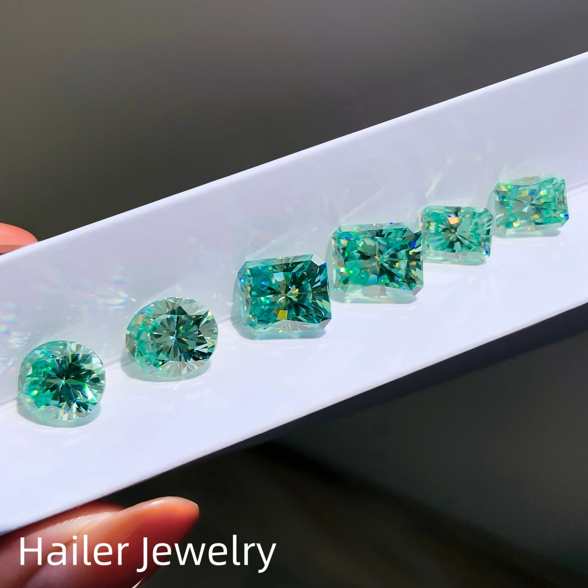 Wholesale dark green color fancy intense yellow cut moissanite stone loose diamonds vvs1