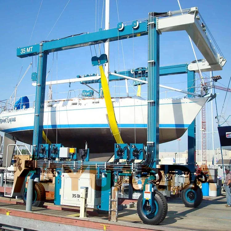 10 20 30 32 40 50 60 70 80 100 200 300 400 500 600 700 800 tonn tonne marine yacht mobile boat lift hoist gantry crane