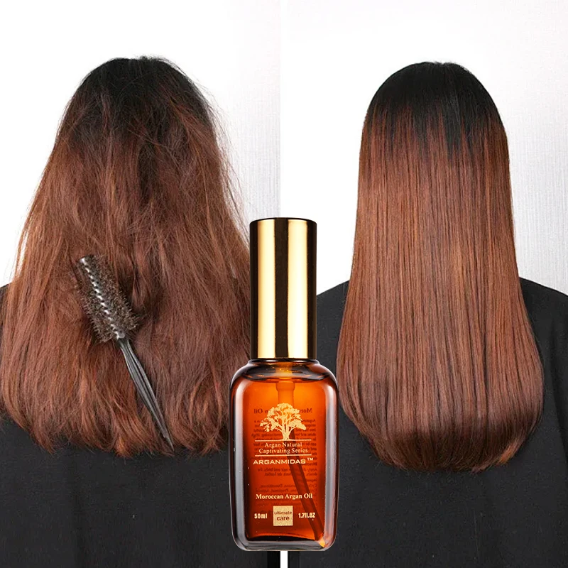 Arganmidas Organic Hair Care Treatment Argan Oil Morocco Anti-Frizz Keratin Nourishing Essential Argan Protein Hair Oil