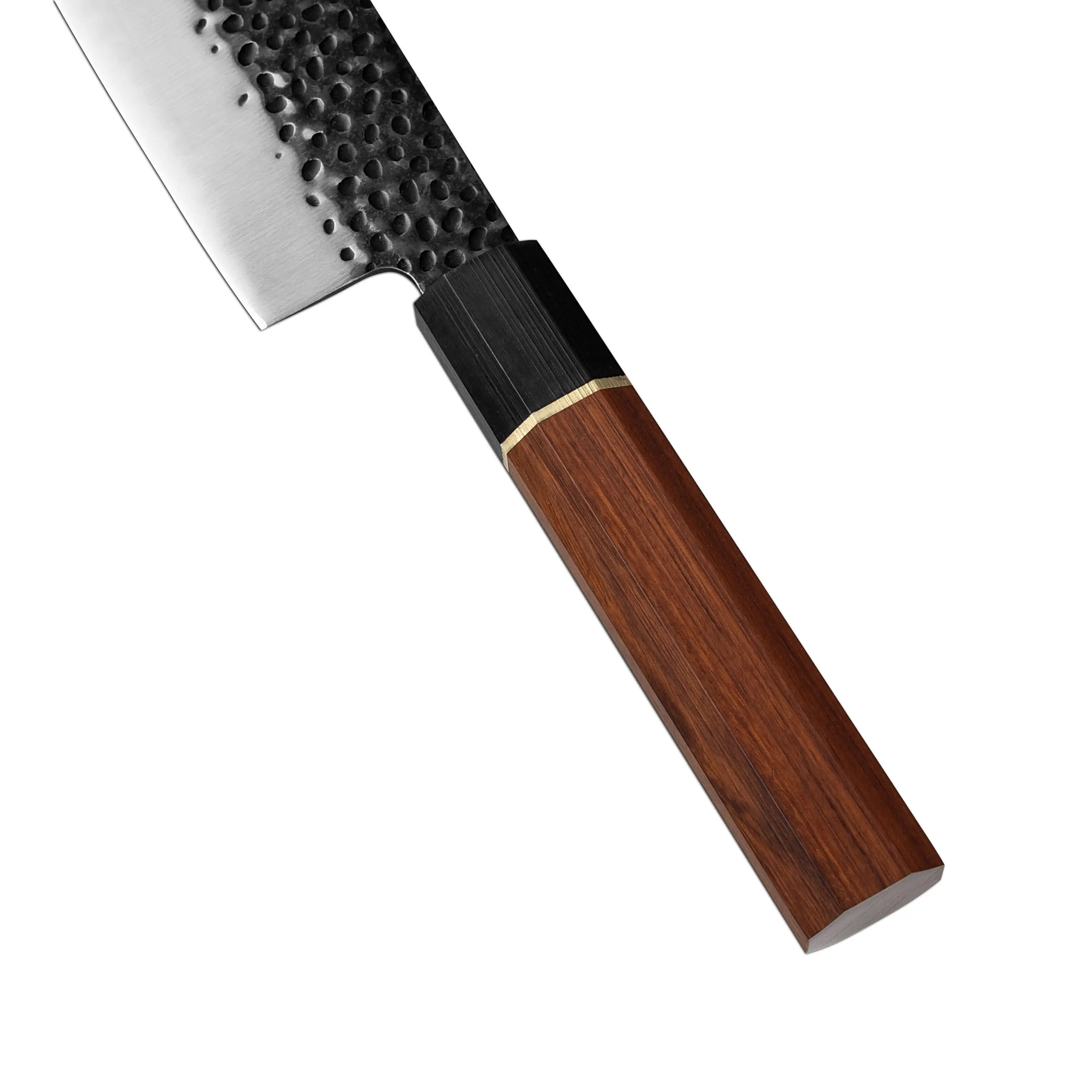 Japanese 9CR18MOV Clad Steel 7 Inch Kitchen Nakiri Cleaver Chef Cooking Santoku Knife