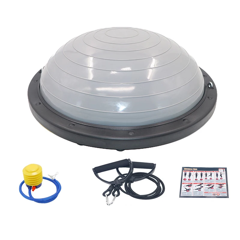 2024 New 58cm PVC Non-Slip Yoga Pilates Ball Thickened Hemisphere Balance Ball Fitness Exercise Training Workout Eco-Friendly