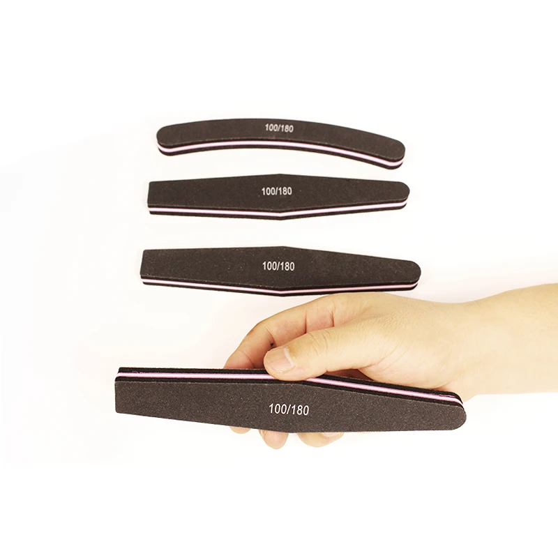 Promotional 100/180 Grit Diamond Nail File Custom Emery Board Different Types Nail File Nail Buffer