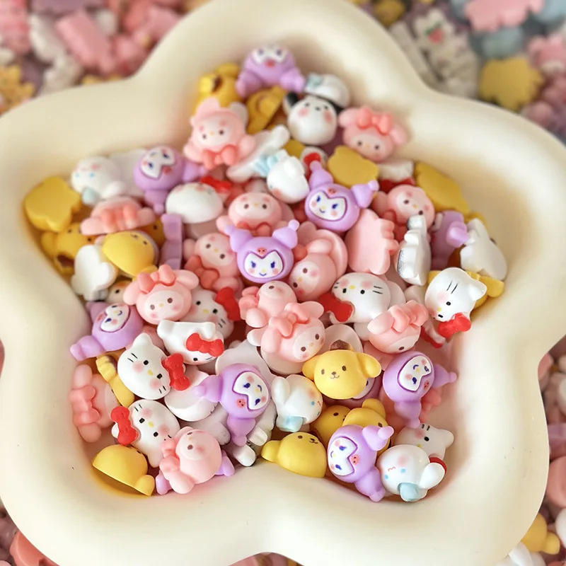 Самый популярный кремовый Клей DIY Смешанные Мини Маленькие Мультяшные аксессуары из смолы заколка чехол для телефона акриловые подвески