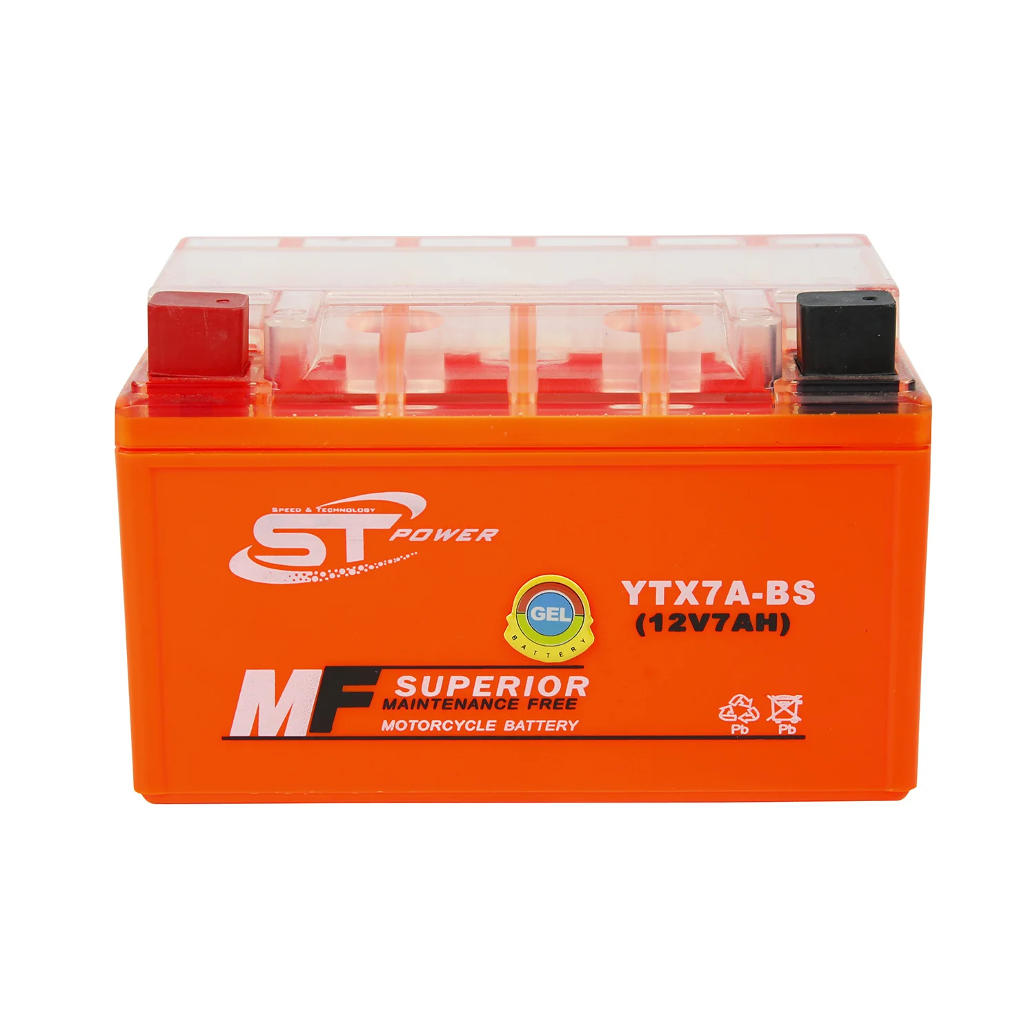 High CCA and High Weight 12V 7ah Maintenance-free Motorcyle battery  YTX7A