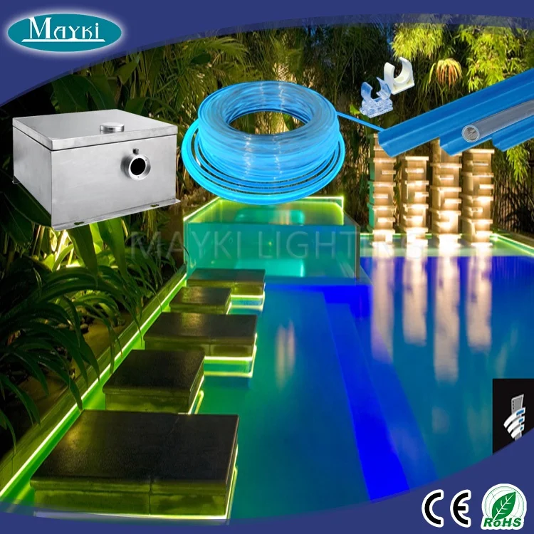 Super Bright SK MITSUBISHI 42pcs 1.0mm size multi-strand side emitting optic fiber pool perimeter aisle passageway