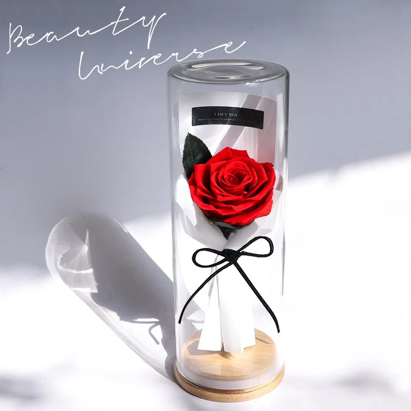 2024 Mothers Day Gifts for Mom Romantic  Eternal Flower Forever Preserved Rose Flower in Glass Dome Valentines Day Gifts