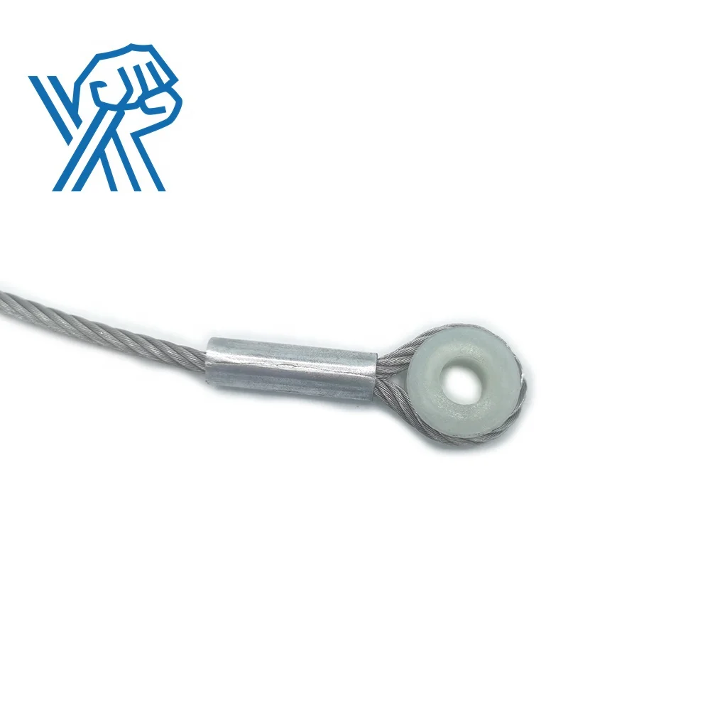 Dependable loop cable with nylon thimble security rope stainless steel cable fitting